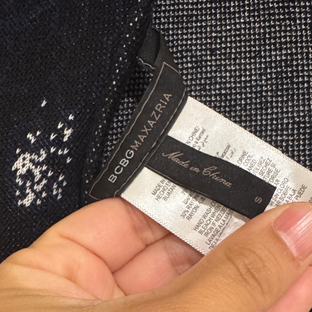 BCBGMaxAzria Charcoal and Black Midi Dress - Picture 2 of 3